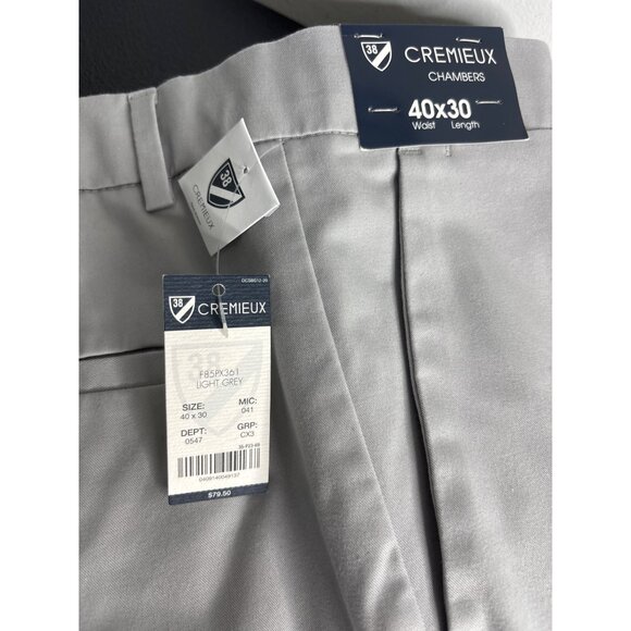 Cremieux Chambers Men's Light Gray Dress Pants Size 40 NWT - Picture 4 of 9
